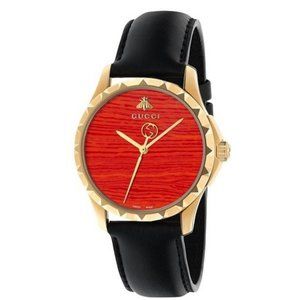 Gucci Black Leather Strap Watch Gucci